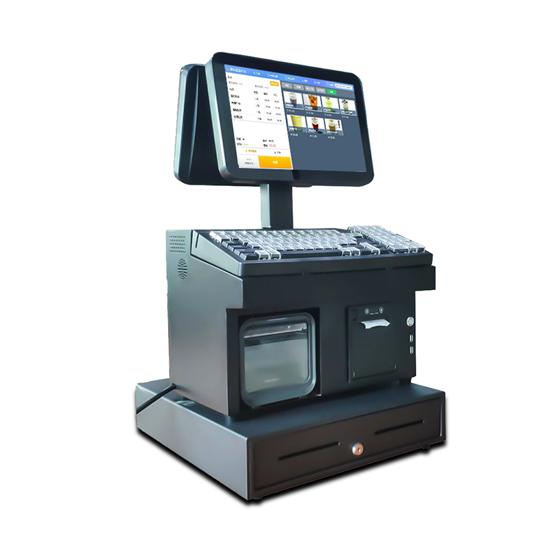 POS Terminal Kit Integrated Payment 15.6 Touch Screen Cash Register With Keyboard Scanner Printer
