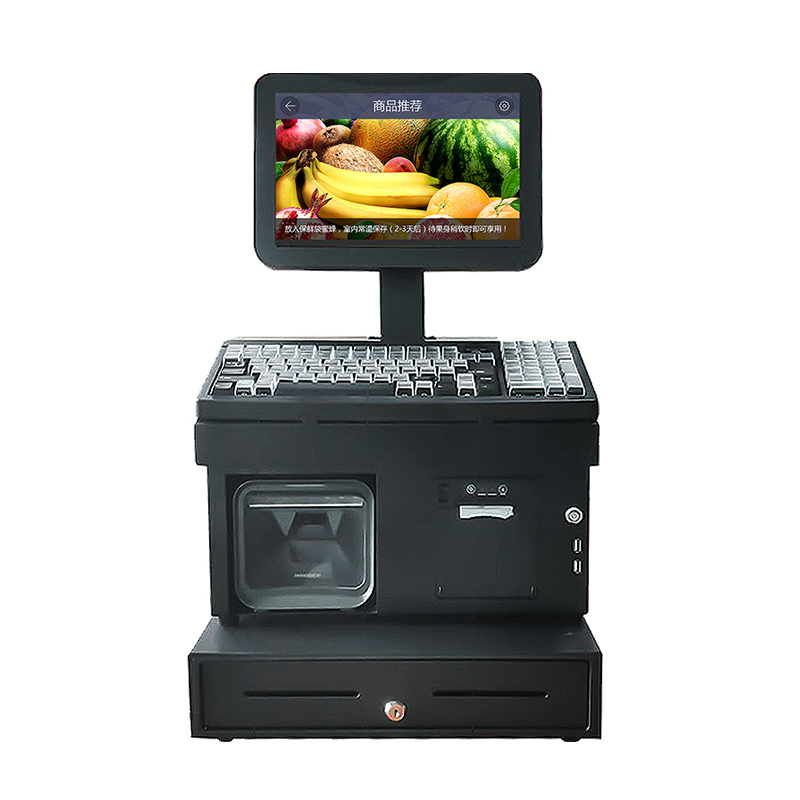 POS Terminal Kit Integrated Payment 15.6 Touch Screen Cash Register With Keyboard Scanner Printer