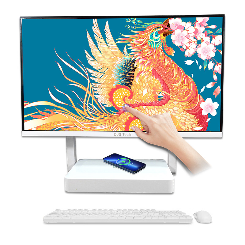 OEM ODM 23.8 inch i3 i5 i7 computer touch screen Wireless charging aio computer RAM SSD HDD desktops all in one pc computer